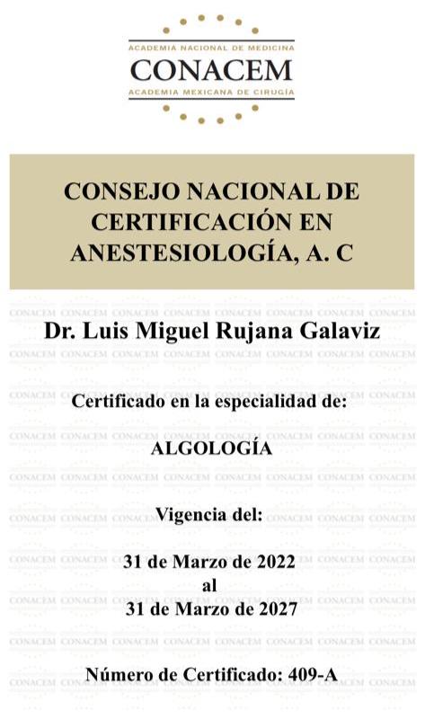 Medicina del Dolor Dr Luis Miguel Rujana Regeneralgía