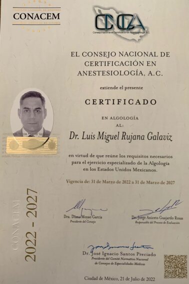 Consejo Nacional de Certificacion en Anestesiología AC